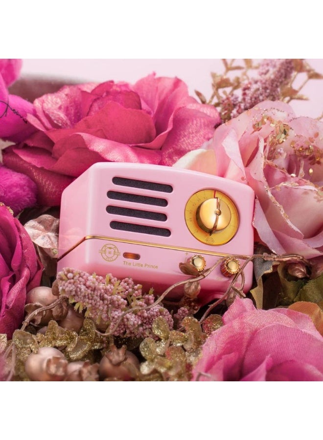 Muzen The Little Prince OTR Bluetooth Wireless Speaker, FM Radio, Metal Music Player, Pink - Image 5