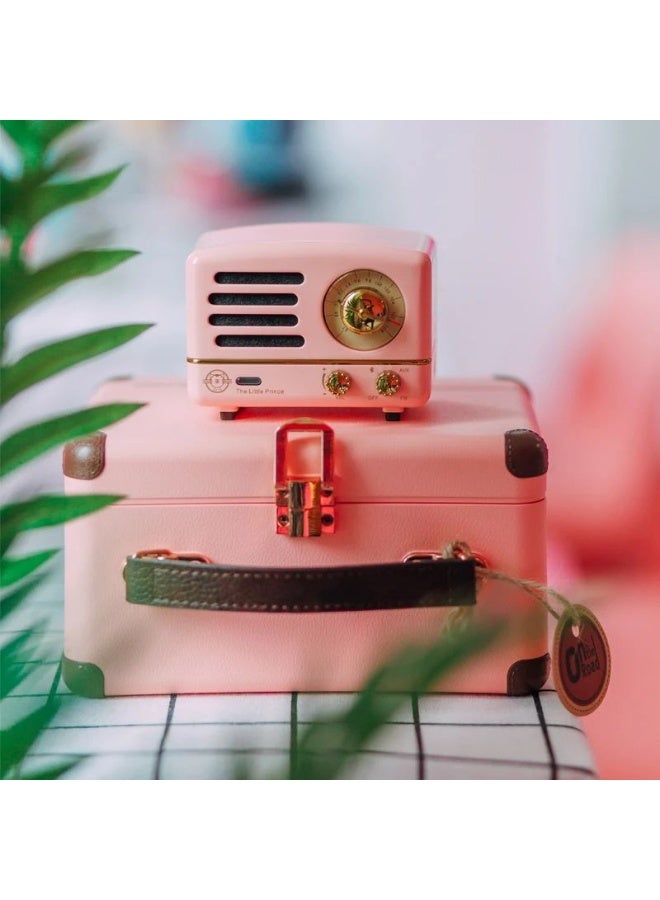 Muzen The Little Prince OTR Bluetooth Wireless Speaker, FM Radio, Metal Music Player, Pink - Image 2