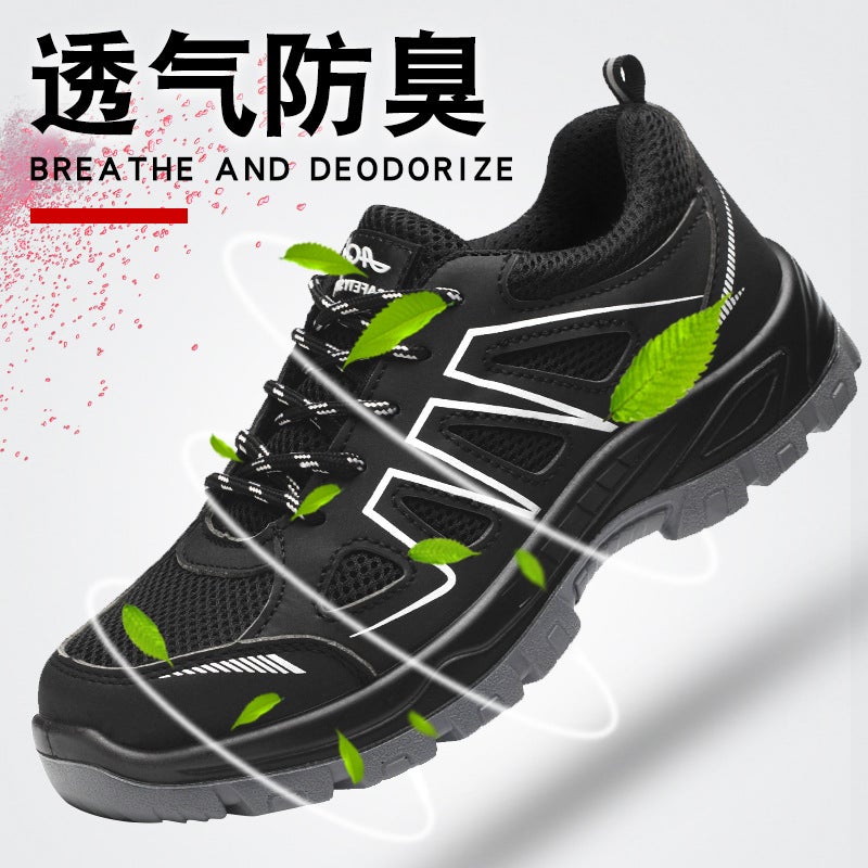 Labor Protection Shoes, Fashionable Breathable Mesh, Anti-Smash, Anti-Puncture, Steel Toe Caps, Wear-Resistant Protective Safety Shoes, Work Safety Shoes - Image 5