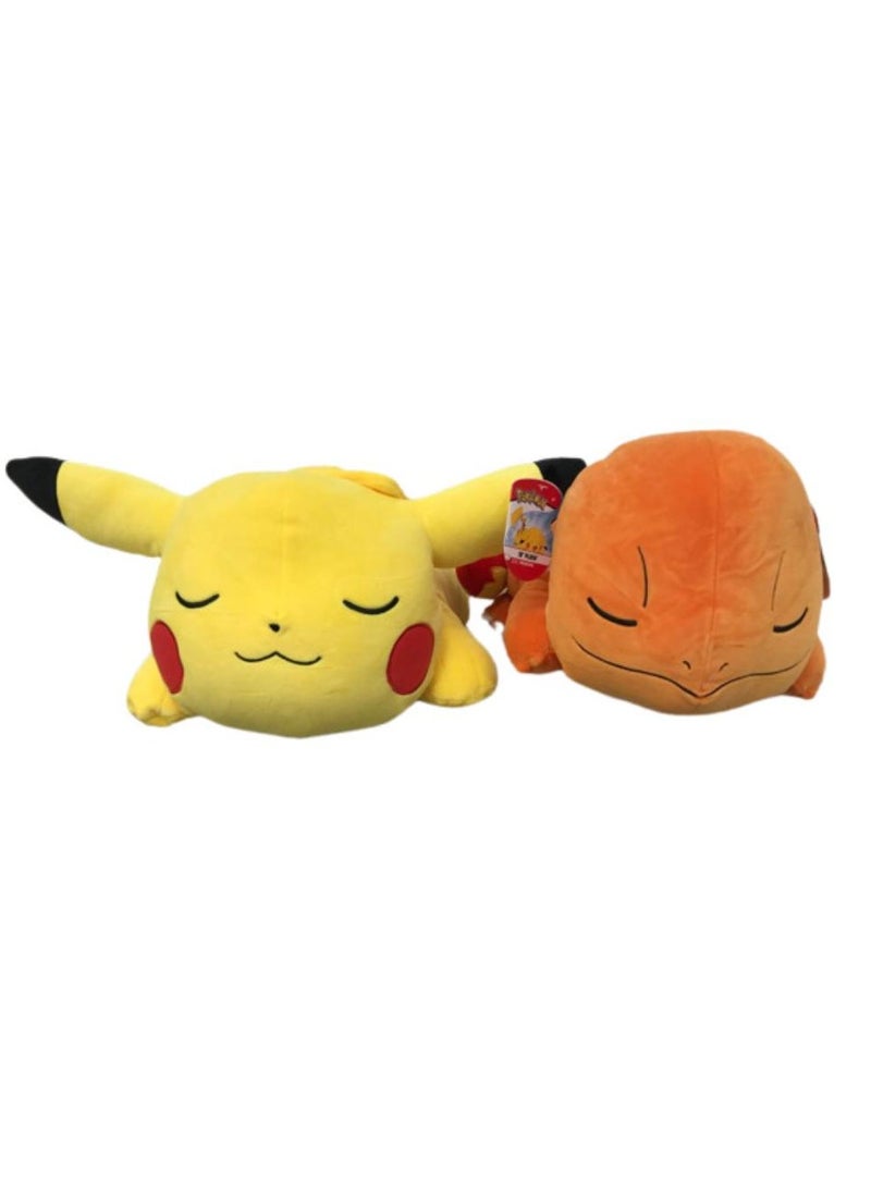 Pokemon Sleeping Plush 18-Inches, Assorted 1 Piece (Style & Color May Vary) | Pikachu & Charmander | Collectible Plush Toy | Soft Toy | Gift for Kids and Adults - Image 1