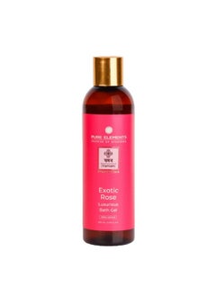 Pure Elements Exotic Rose Bath & Shower Gel | A Luxurious Body Wash For Women & Men | Paraben Free Formula | 100% Vegan (200 Ml)  - Image 1