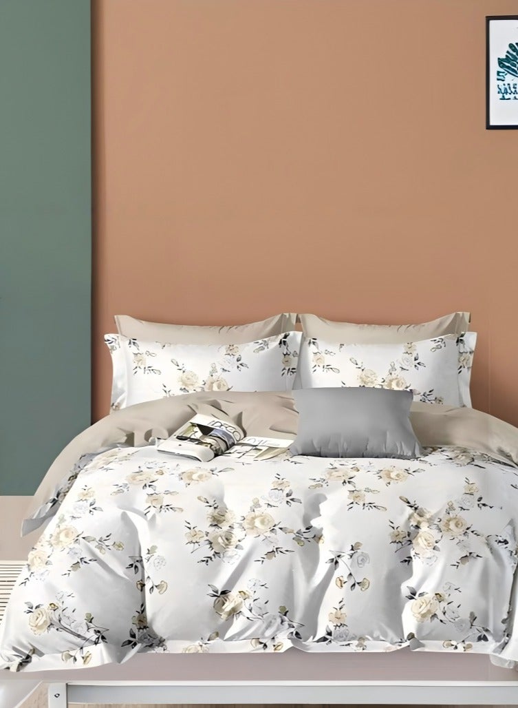 NEW king size duvet cover set ,6pcs set with duvet cover 220×240cm and 1 fit sheet and 4pcs pillow cases