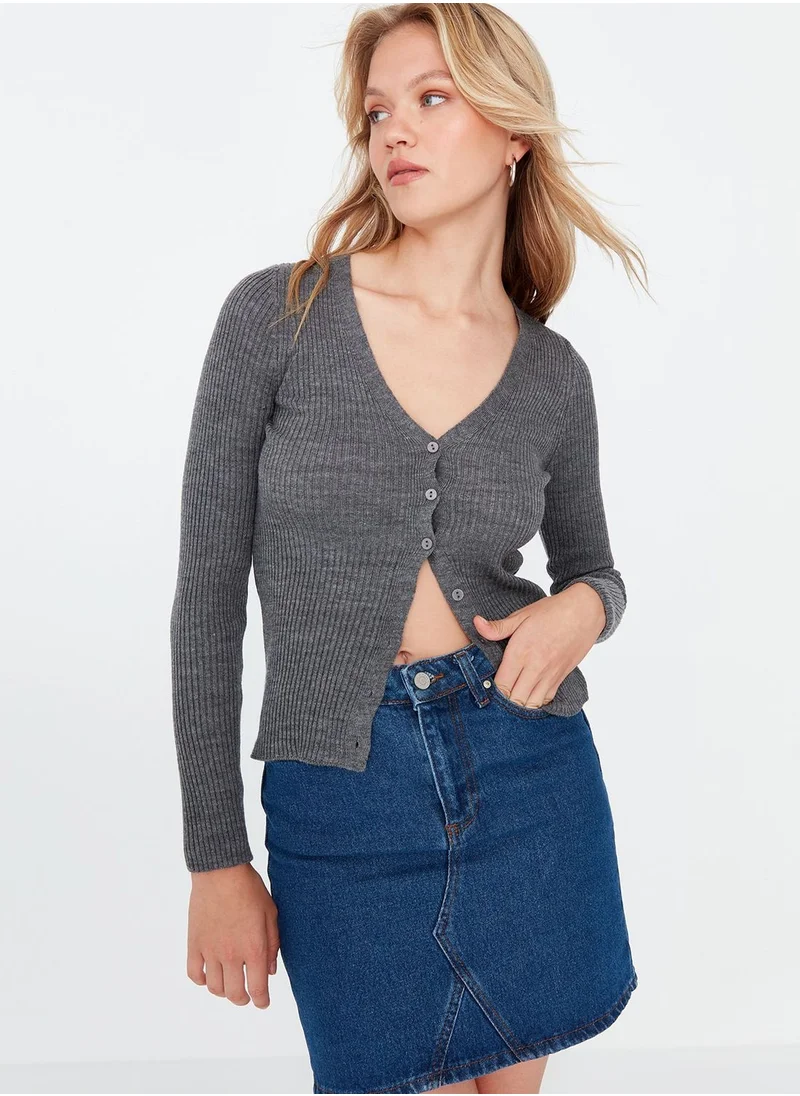 trendyol Button Detail Knitted Cardigan