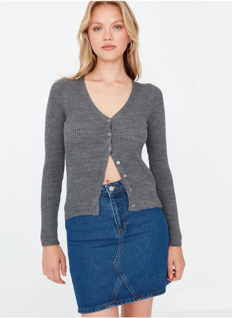 trendyol Button Detail Knitted Cardigan