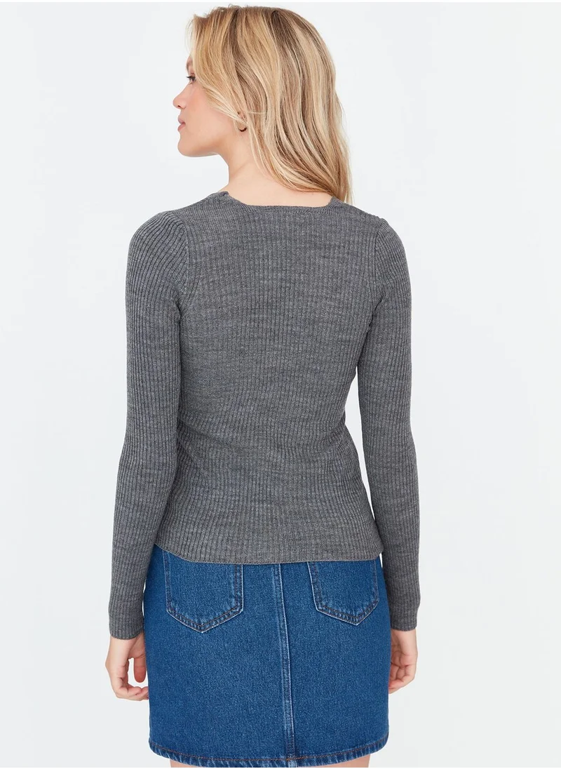 trendyol Button Detail Knitted Cardigan