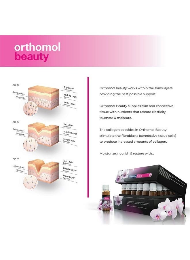 Orthomol - Beauty, Women's Beauty Supplement, 30-Day Supply, Supports Hair, Skin, and Nail Health, Collagen Supplement with Hyaluronic Acid and Coenzyme Q10 - Image 1