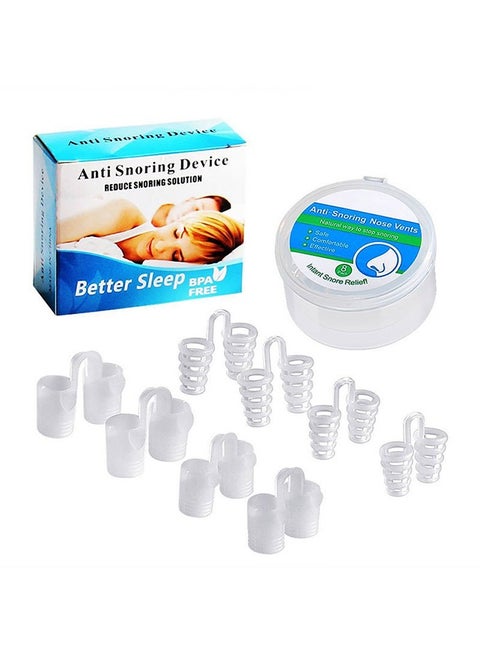 Anti Snoring Device, Reduce Snoring Solution, Comfortable Nasal Dilators to Relieve Snore for Better Sleep Sleeping Aid Sleep 8 Pack