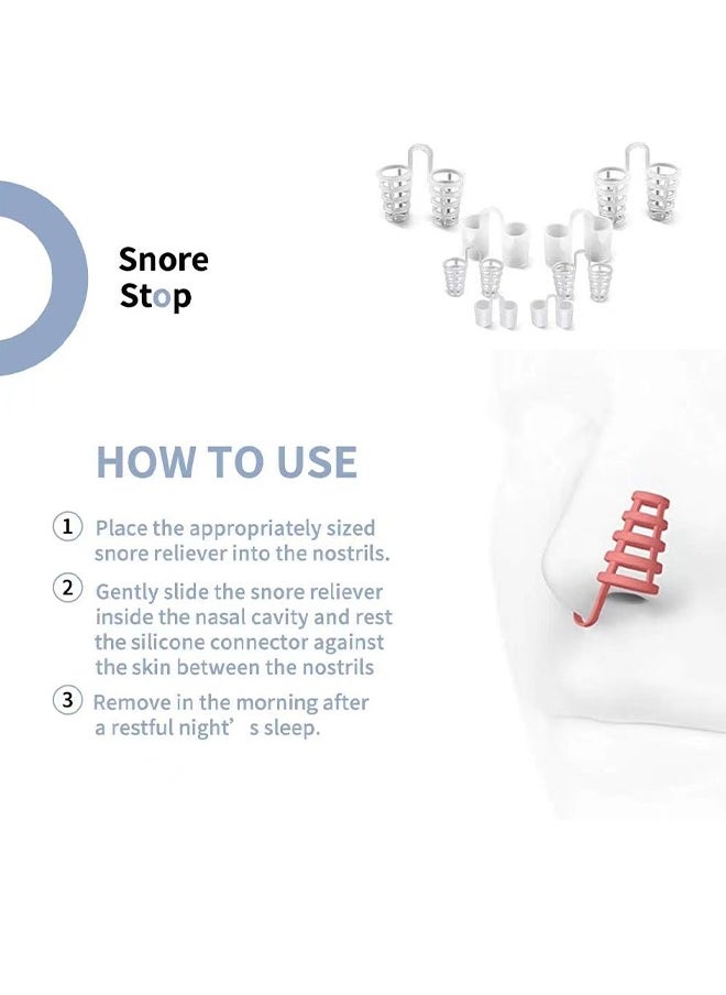 Anti Snoring Device, Reduce Snoring Solution, Comfortable Nasal Dilators to Relieve Snore for Better Sleep Sleeping Aid Sleep 8 Pack