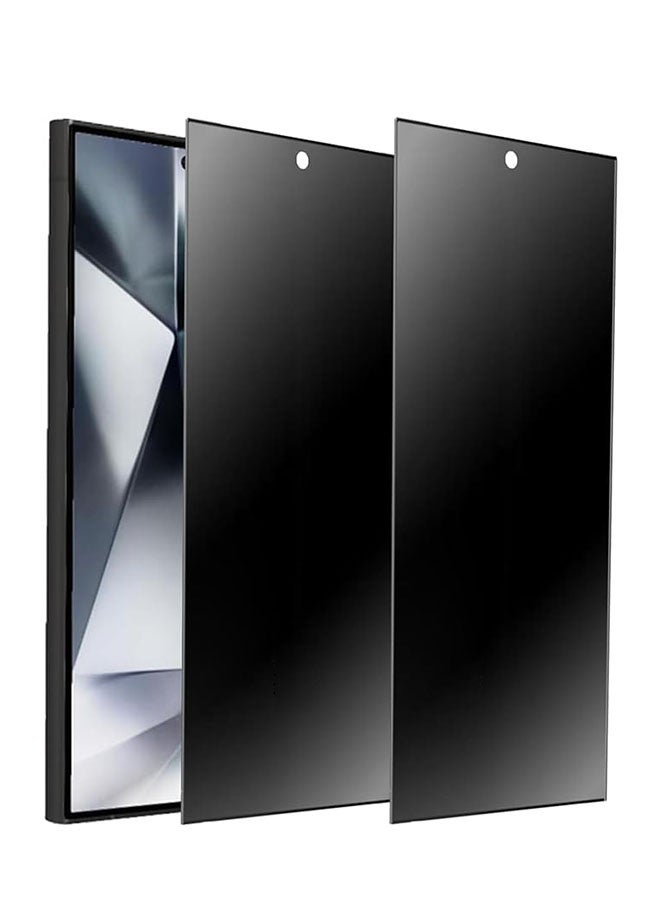 2 Pack Privacy Screen Protector for Samsung Galaxy S24 Ultra, Anti Drop and Spy Private Tempered Glass, Support Ultrasonic Fingerprint ID, Friendly Comfortable Touch Accessory - Image 1