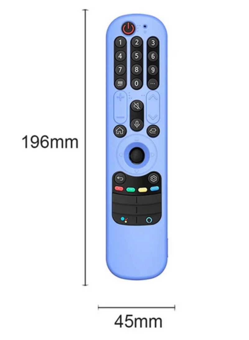 Universal LG Magic Remote Control Case Compatible with AN-MR21GC AN-MR21GA AN-MR21N Anti Shock Anti Slip Protective Silicone Sleeve Cover Skin Blue  - Image 2