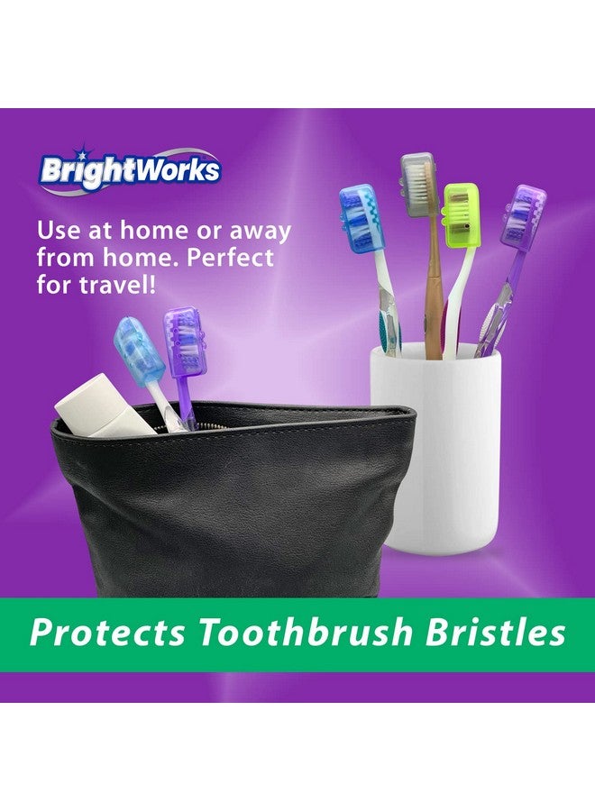 BrightWorks Toothbrush Cover Protectors For Travel, Purse, Backpack, And Home. 4 Count (Pack Of 3) [12 Covers Total]  - Image 3