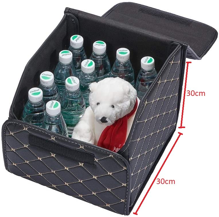 BROGBUS Non-Woven Foldable Car Storage Organizer (Black), Automobiles - Image 2