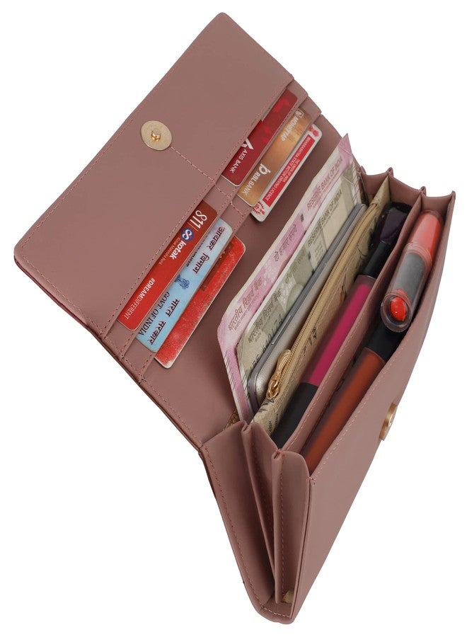 ALSU Women's Peach Hand Wallet Clutch_jln-007pch - Image 5