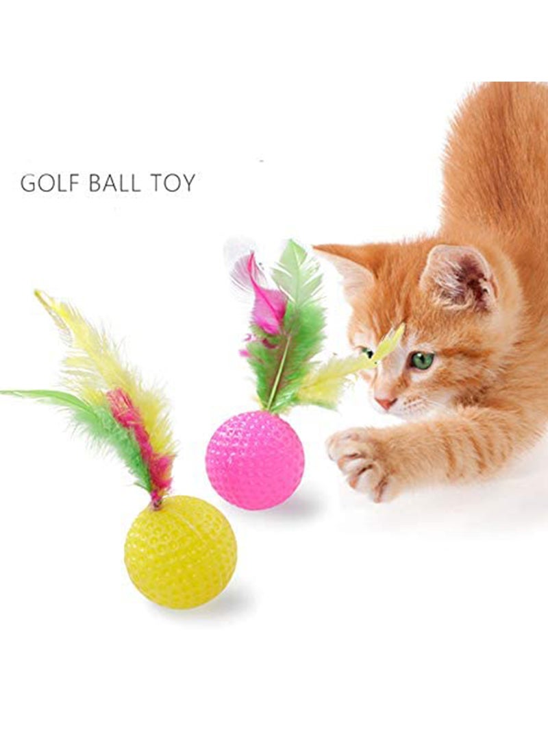 21 Piece Cat Toy Set Kitten Toys Cat Ball Interactive Cat Toy Ball - Image 2