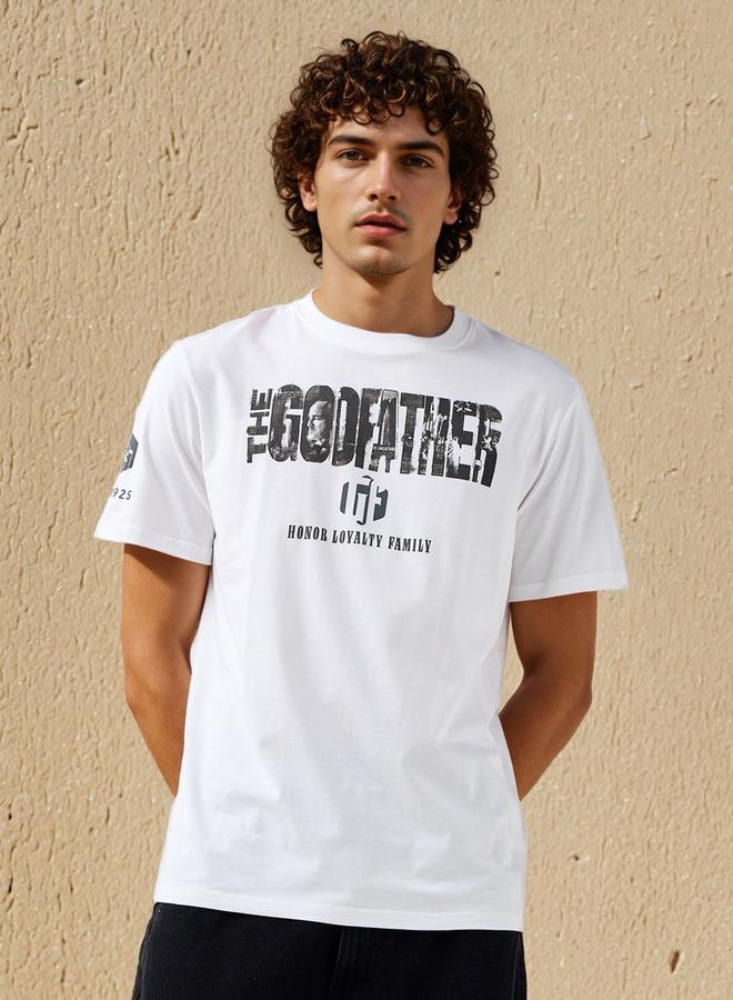 SP Characters Men Regular Fit Crew Neck Short Sleeves The Godfather Print T-shirt - Image 1