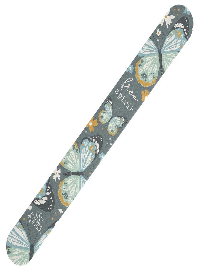 Karma كارما، لوح صنفرة ملون مزدوج الجوانب، ملفات أظافر 180/120 حبيبة، فراشة - Image 1