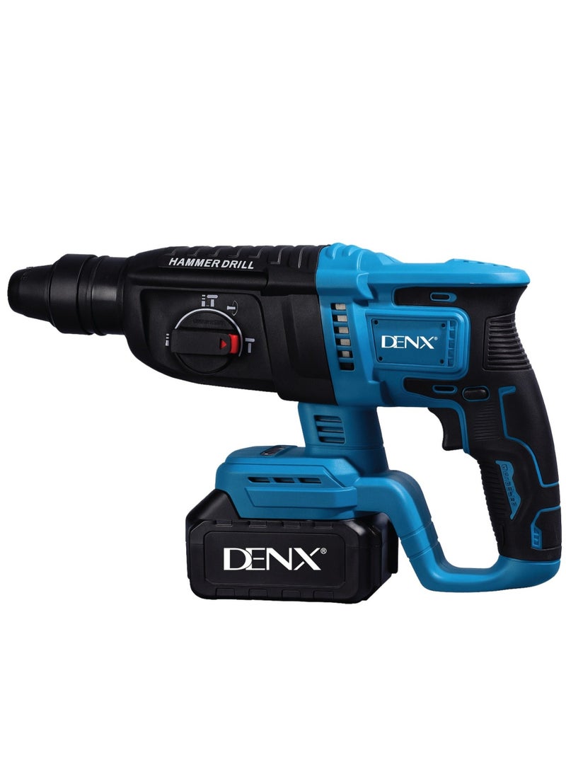 دينكس شنيور هيلتي لاسلكي DENX موديل DX3336 – بطارية 21 فولت، قدرة 900 واط، سرعة 2500 دورة/دقيقة مع حقيبة عدة متكاملة - Image 1