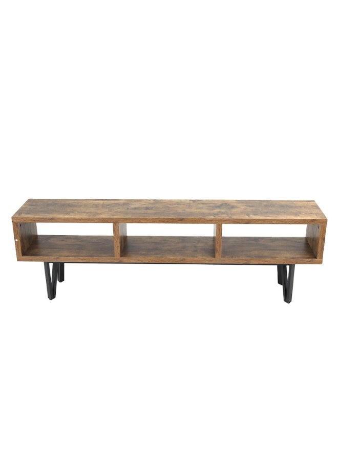 AL Hadaya Mall Elegant Wooden TV Stand - Honey Brown - 160x30x50cm - Image 2