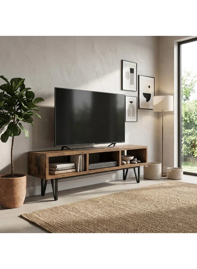 AL Hadaya Mall Elegant Wooden TV Stand - Honey Brown - 160x30x50cm - Image 1