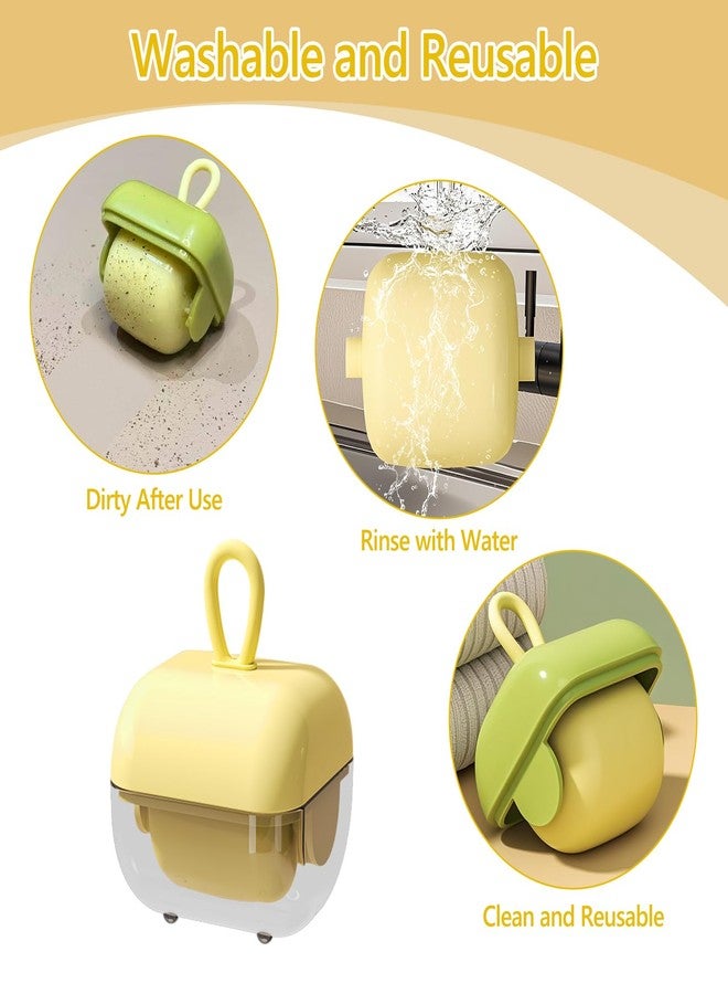 DAECHAO Reusable Lint Roller Washable Mini Sticky Roller Portable Remover for Clothes, Sofa, Car & Travel Pet Hair Removal Tool (Beige 1Pack) - Image 4
