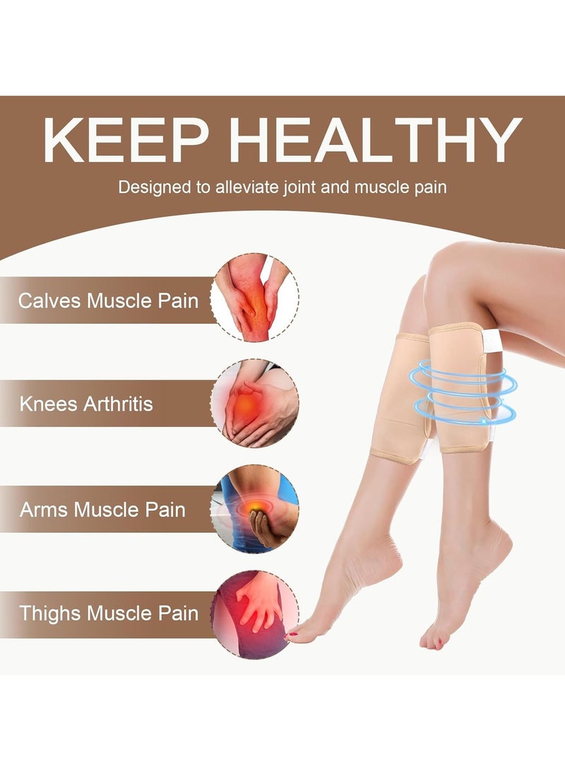 general 2-Piece Castor Oil Pack Set for Knees, Elbows, Arms, and Thighs Organic Cotton Castor Oil Compression Pad Kit Reusable with Adjustable Velcro Elastic Straps Waterproof and Leak-Proof - Image 2