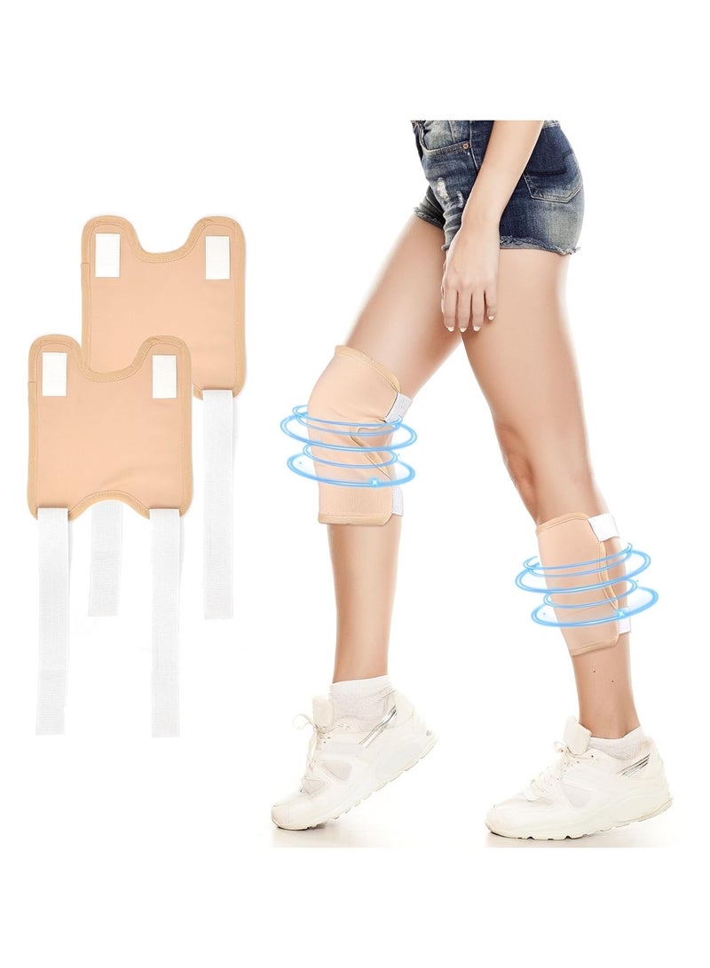 general 2-Piece Castor Oil Pack Set for Knees, Elbows, Arms, and Thighs Organic Cotton Castor Oil Compression Pad Kit Reusable with Adjustable Velcro Elastic Straps Waterproof and Leak-Proof - Image 1