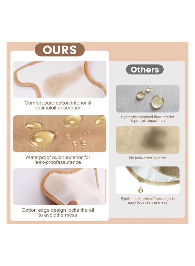 general 2-Piece Castor Oil Pack Set for Knees, Elbows, Arms, and Thighs Organic Cotton Castor Oil Compression Pad Kit Reusable with Adjustable Velcro Elastic Straps Waterproof and Leak-Proof - Image 4