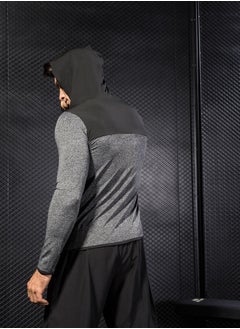 Loquat Men Quick Dry Breathable Running Tracksuit Black/Grey  - Image 2