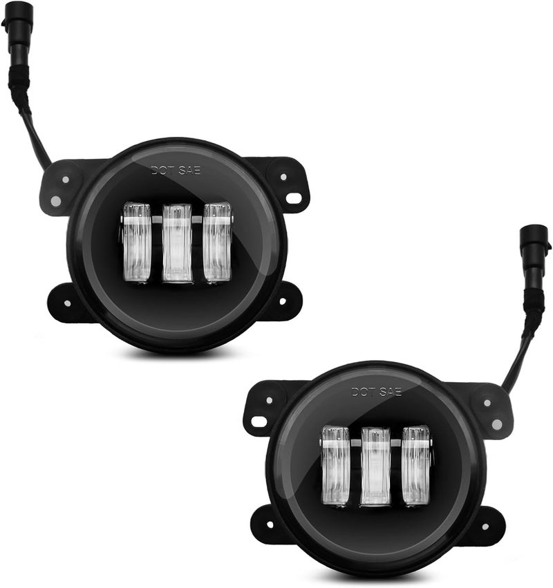 Shocklight LED Fog Lights for 2007-2018 Jeep Wrangler JK - Front Bumper Replacement Lamps - Image 2