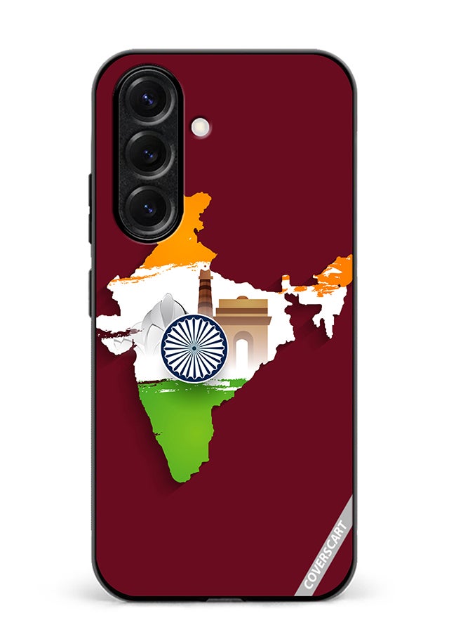 VR CREATIVE Protective Case Cover For Samsung Galaxy S25 Plus India Map Design Multicolour