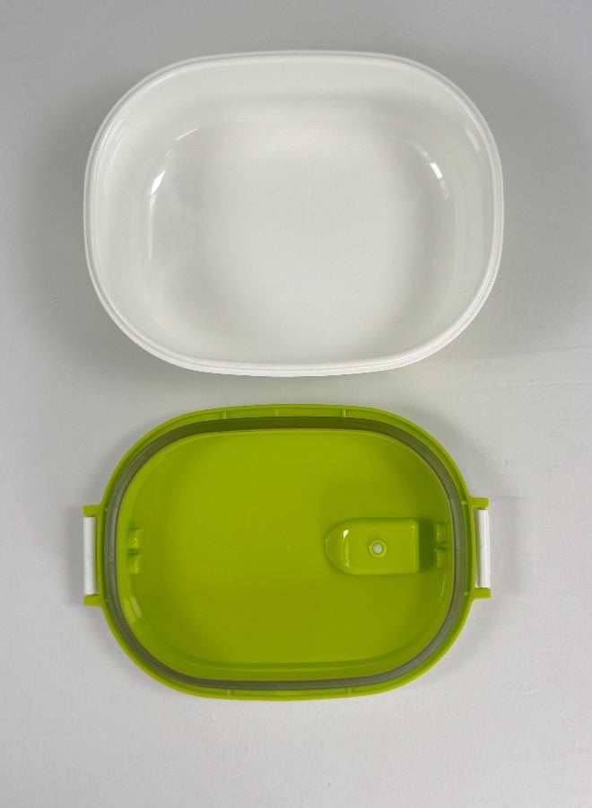 توشيونيكس صندوق غداء بحجرة واحدة ومقبض، آمن للاستخدام في الميكروويف، مانع للتسرب، خالٍ من مادة BPA، تخزين طعام مدمج للمكتب والمدرسة وصالة الألعاب الرياضية والسفر - 1.05 لتر، 20×14×7 سم - Image 4