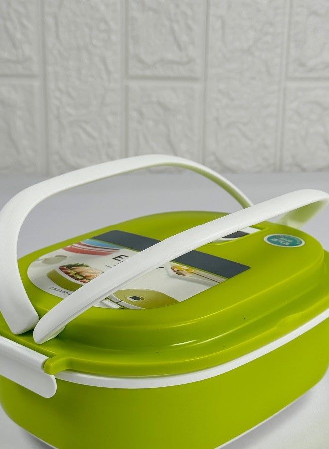 توشيونيكس صندوق غداء بحجرة واحدة ومقبض، آمن للاستخدام في الميكروويف، مانع للتسرب، خالٍ من مادة BPA، تخزين طعام مدمج للمكتب والمدرسة وصالة الألعاب الرياضية والسفر - 1.05 لتر، 20×14×7 سم - Image 2