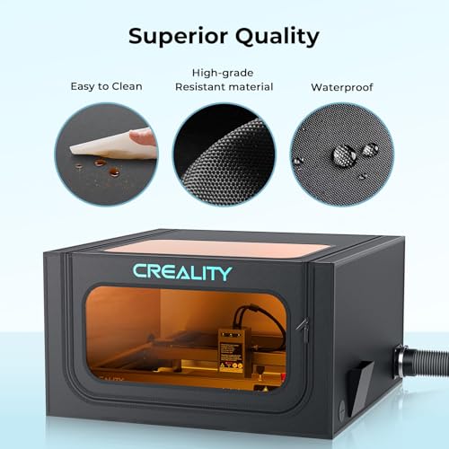 CREALITY FALCON Creality Laser Engraver Enclosure 2.0, Universal Laser Engraver Protective Cover Tent, Fits for Most Laser Engraver Machine, Eye Protection, Insulates Against Noise, Fumes and Odors, 720x720x400mm - Image 2