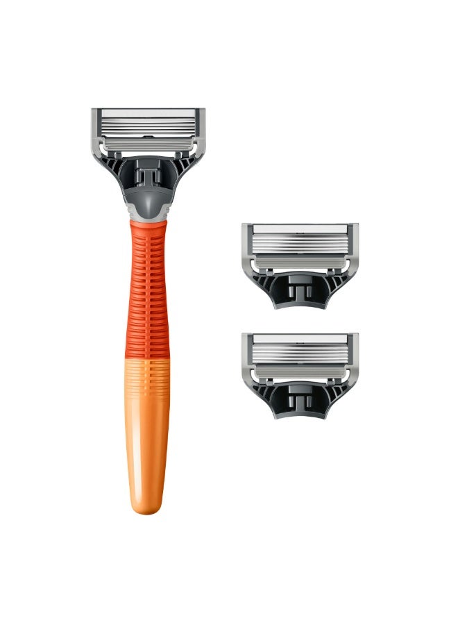 Harry's Shaving Kit for Men - Razor Handle and 3 Razor Blade Refill Cartridges - Ember - Image 2