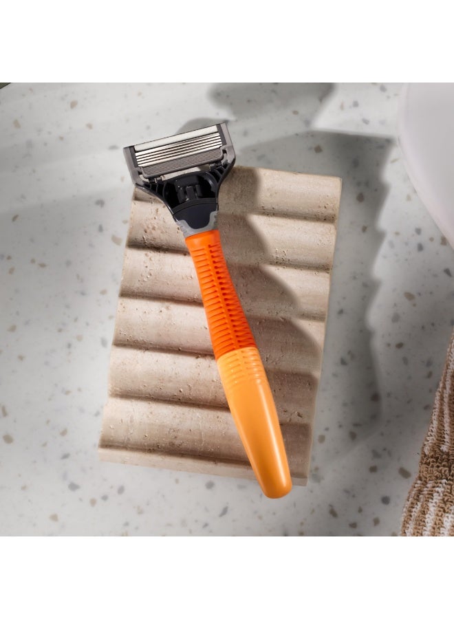 Harry's Shaving Kit for Men - Razor Handle and 3 Razor Blade Refill Cartridges - Ember - Image 3