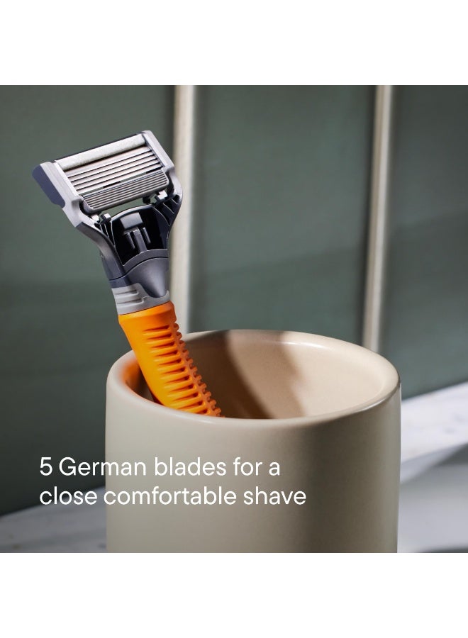 Harry's Shaving Kit for Men - Razor Handle and 3 Razor Blade Refill Cartridges - Ember - Image 4