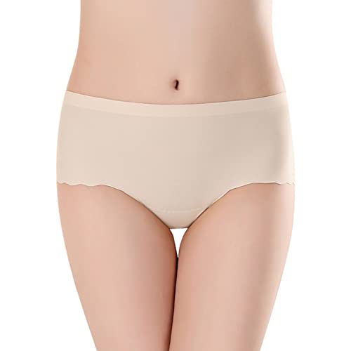 Bolivelan Women's Invisible Seamless Hipster Panties Mid-Rise No Show Laser Cut Briefs Underwear Pack of 6 (8, Nude) - Image 2