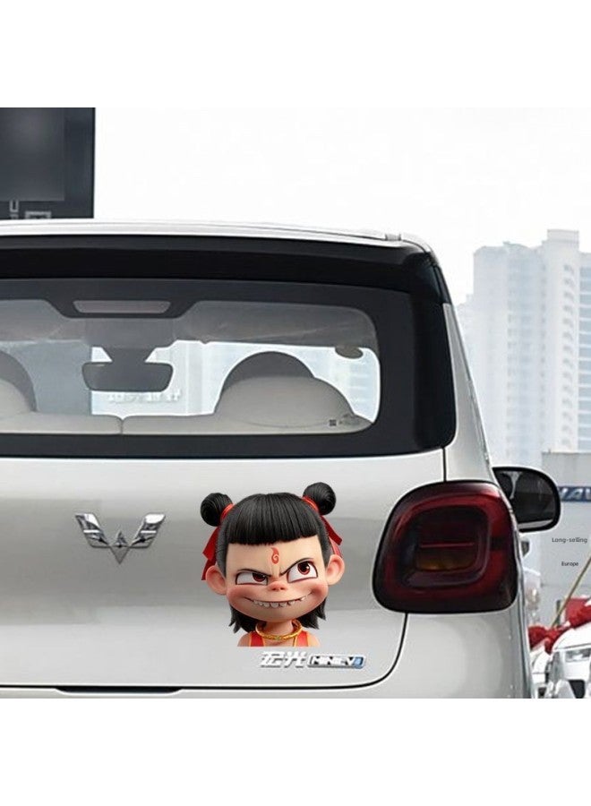 Nezha Devil Boy Sea-making Personality Car Sticker Car Motorcycle Glass Rear Gear Body Trunk Waterproof Sticker Decoration-Color:Nezha Style 11 -Size:Default Items  - Image 5
