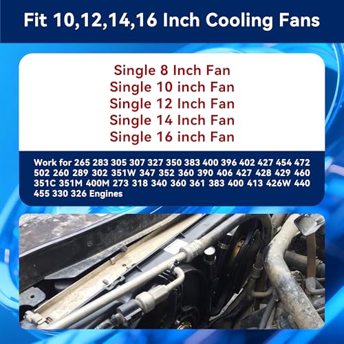 FASTSTORM Electric Fan Relay Kit 12V 60 AMP Electric Radiator Cooling Waterproof Fan Relay Kit with Thermostat Control Switch 185 On 175 Off Upgrade - Image 2