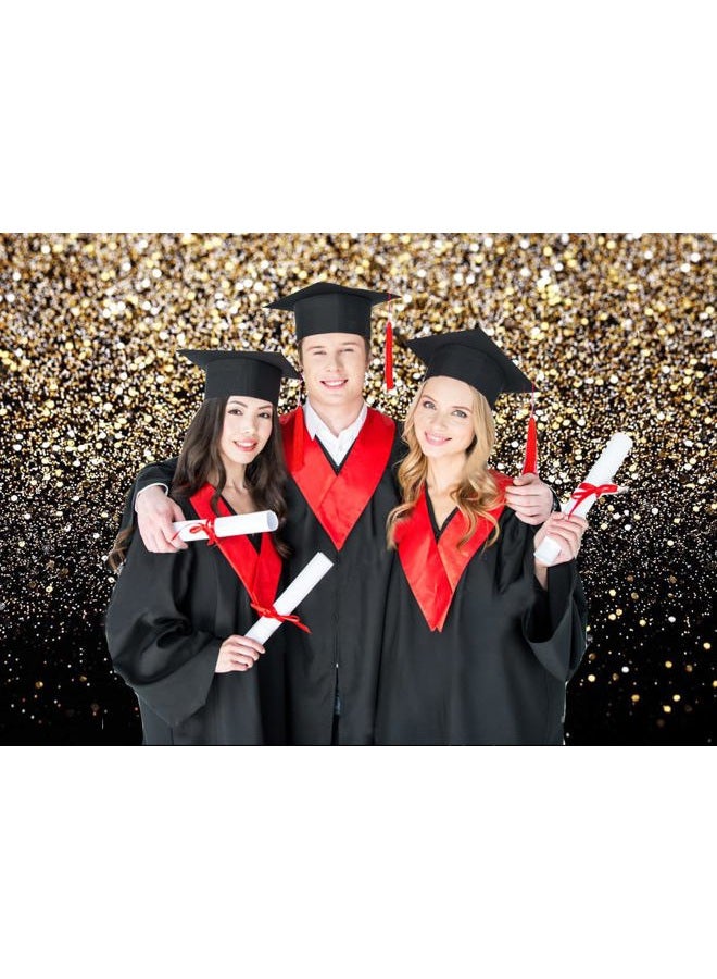 CHAIYA Black Gold Sequin Backdrop Curtain Bokeh Photo Booth Background for Graduation Decorations Black and Gold Wedding Bridal Shower Decoration Bachelorette Party Decorations Gold 2.1m x 1.5m 028 - Image 2