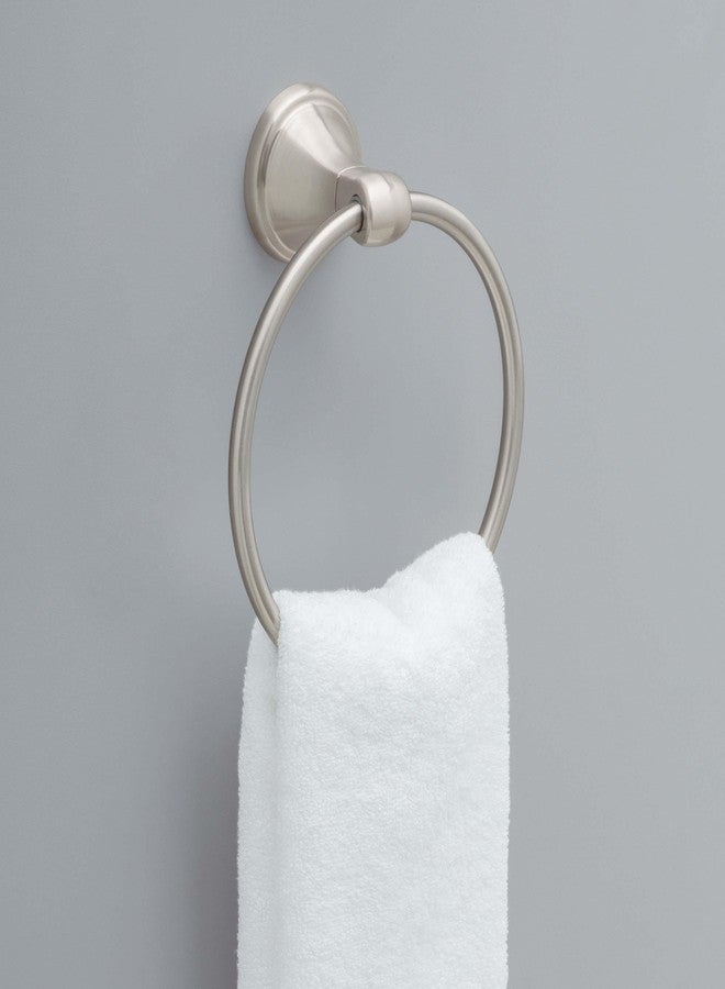 Delta Faucet Becker (1-Pack) Hand Towel Holder, SpotShield Brushed Nickel, Ring for Bathroom or Kitchen Sink, Wall Mounted BCK46-DN - Image 2