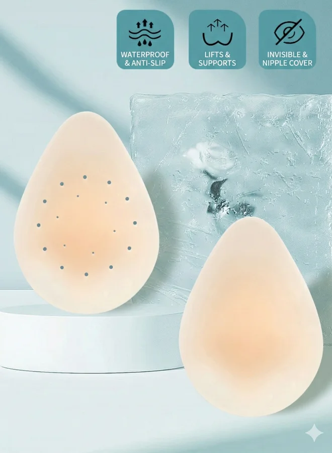 تايك تو حمالة صدر سيليكون لاصقة لرفع الصدر وتسمح بمرور الهواء، 11.5*15.5 سم