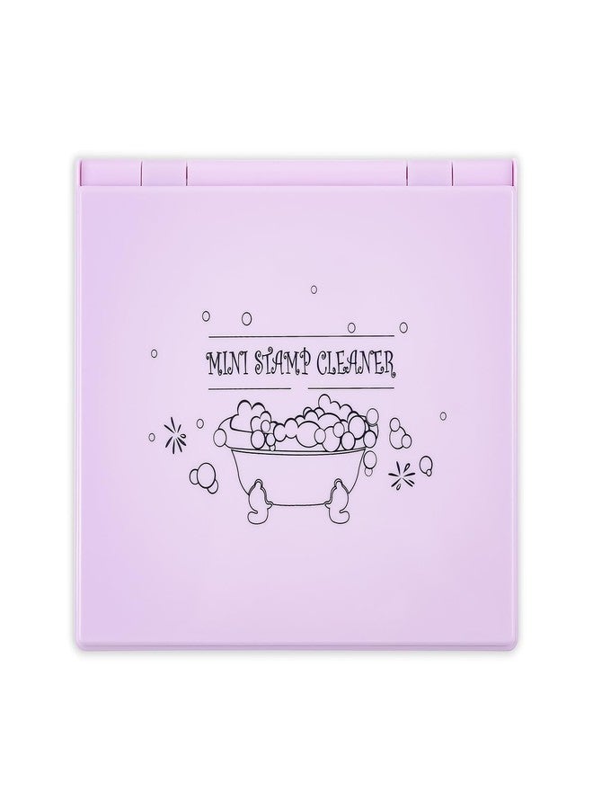 CYFUN DESIGN Stamp Scrubber | Stamp Cleaning Tray with Synthetic Bristles Removable Cleaning Pads for Scrapbooking & Crafting | Double-Sided Stamp Cleaning Pad for Clear, Rubber, Cling, Foam Stamps 5.9x4.8in - Image 1