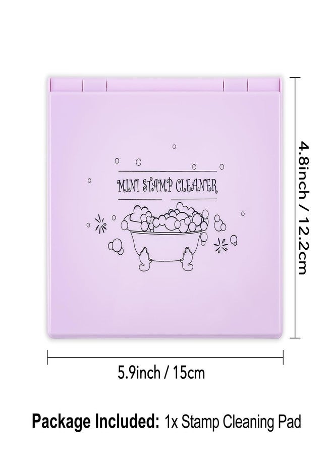 CYFUN DESIGN Stamp Scrubber | Stamp Cleaning Tray with Synthetic Bristles Removable Cleaning Pads for Scrapbooking & Crafting | Double-Sided Stamp Cleaning Pad for Clear, Rubber, Cling, Foam Stamps 5.9x4.8in - Image 3