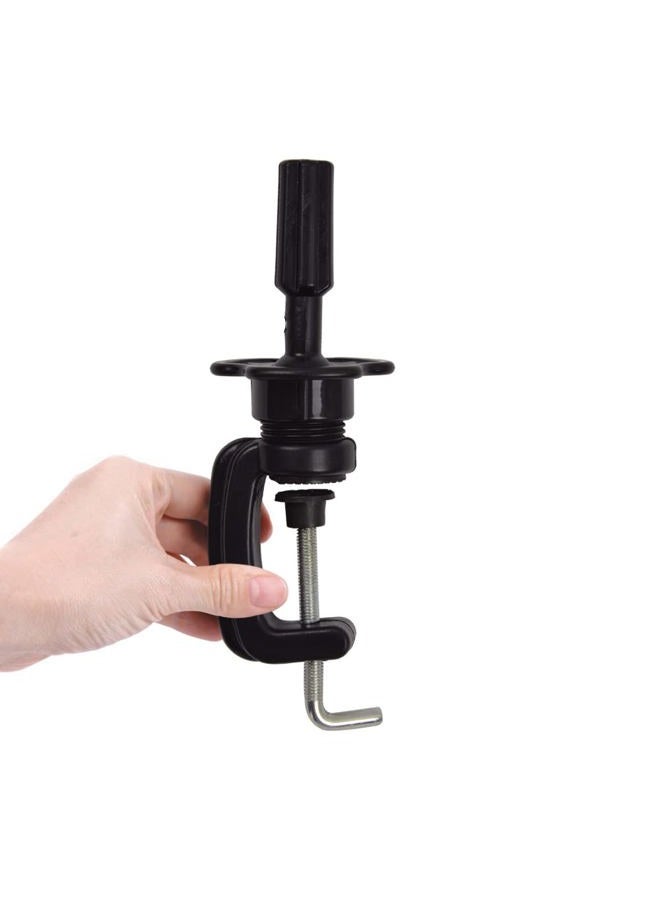 yantaisiyu 2 Pcs Wig Clamp Wig Head Stand Wig Head Holder Mannequin Manikin Head Stand Training Head Stand (Black) - Image 5