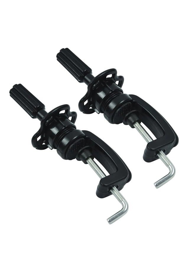 yantaisiyu 2 Pcs Wig Clamp Wig Head Stand Wig Head Holder Mannequin Manikin Head Stand Training Head Stand (Black) - Image 1