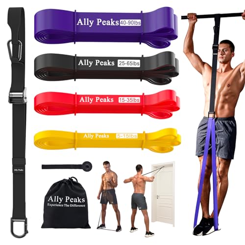 Ally Peaks Pull Up Assistance Bands System,Up to 410 lbs Assistance, Resistance Bands,Adjustable and Replaceable Pull Up Assist Band,Assisted Pull Up Resistance Bands for Pull Up Assist Push Up Assist - Image 1