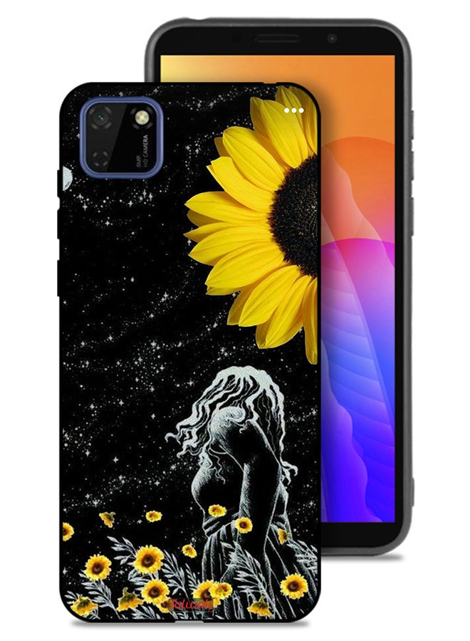 Tolwak Huawei Y5p Protective Case Cover Girl Look At Moon Art - Image 1