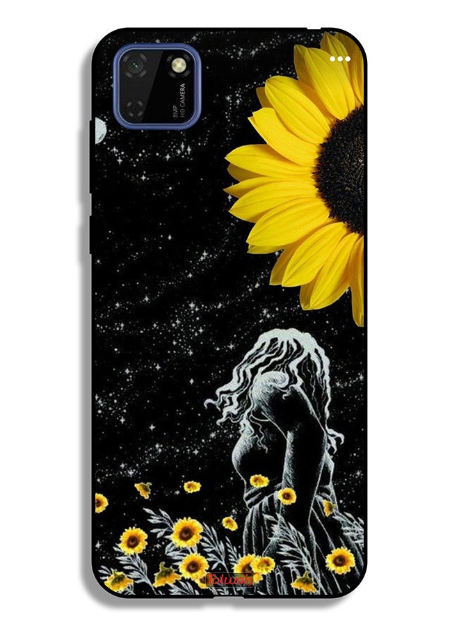 Tolwak Huawei Y5p Protective Case Cover Girl Look At Moon Art - Image 2