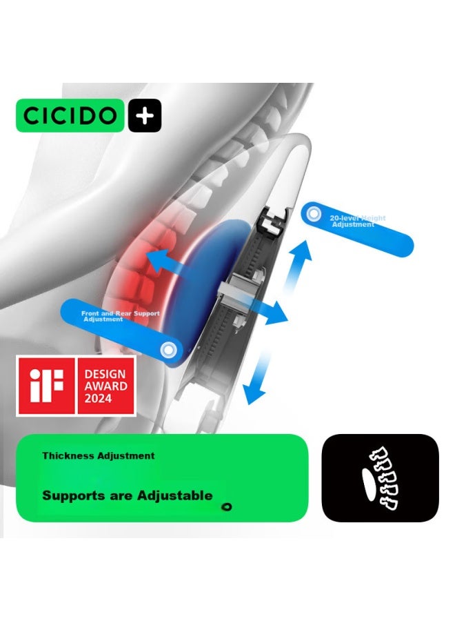 Cicido Lumbar Support For Office And Car, Seat Cushion, Pregnancy Back Support, Long-sitting Pillow, Waist Protection, Gift Idea - Image 1